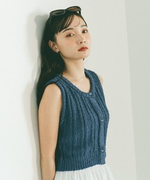スラブニットベスト