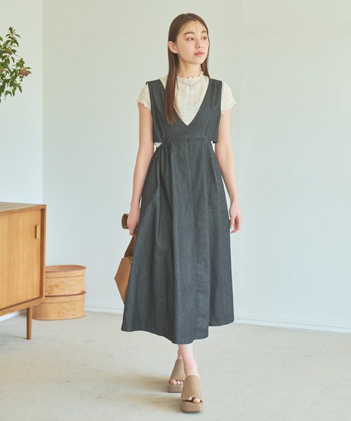 mysty woman（ミスティウーマン）の「シアーシャーリングノースリプルオーバー　113508（Tシャツ/カットソー・レディース・アイボリー/ブラック/ライトグリーン・FREE）」の19枚目の写真