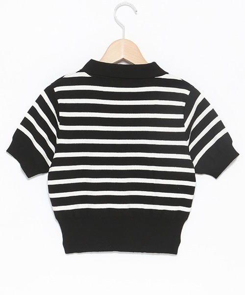 by LOVEiT(バイラビット)の「ウォッシャブルボーダーポロニット(ニット/セーター・キッズ・ベージュ/ブラック・130cm/140cm/150cm/120cm/160cm)」の11枚目の写真