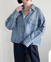 fredy emue | デニムクロップドシャツ(シャツ/ブラウス)