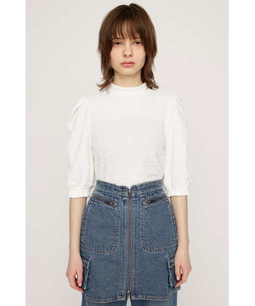 セール】PUFF SLEEVE GATHER CUT TOPS パフスリーブ ギャザー