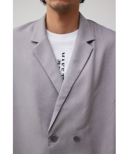 AZUL by moussy（アズールバイマウジー）の「ルーズダブル短丈ジャケット（テーラードジャケット・メンズ・グレー/ベージュ・FREE）」の9枚目の写真
