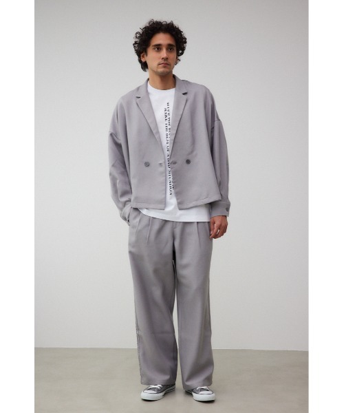 AZUL by moussy（アズールバイマウジー）の「ルーズダブル短丈ジャケット（テーラードジャケット・メンズ・グレー/ベージュ・FREE）」の5枚目の写真
