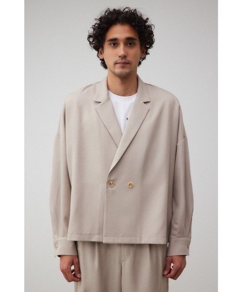 AZUL by moussy（アズールバイマウジー）の「ルーズダブル短丈ジャケット（テーラードジャケット・メンズ・グレー/ベージュ・FREE）」の16枚目の写真