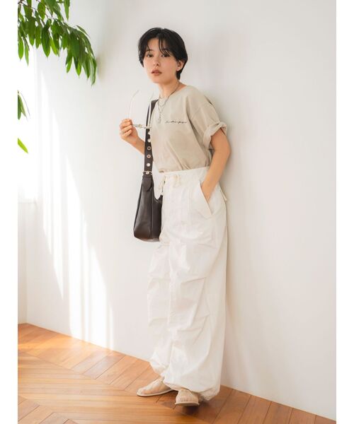 Ungrid（アングリッド）の「オーガビッツコットンエンブロイダリーTee（Tシャツ/カットソー・レディース・ブラック/ベージュ/オフホワイト・FREE）」の13枚目の写真