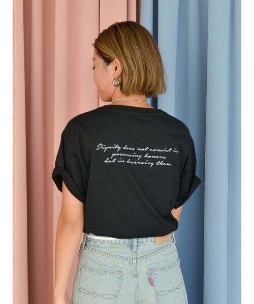 Ungrid（アングリッド）の「オーガビッツコットンエンブロイダリーTee（Tシャツ/カットソー・レディース・ブラック/ベージュ/オフホワイト・FREE）」の15枚目の写真