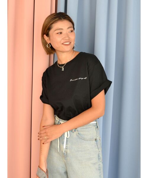 Ungrid（アングリッド）の「オーガビッツコットンエンブロイダリーTee（Tシャツ/カットソー・レディース・ブラック/ベージュ/オフホワイト・FREE）」の16枚目の写真