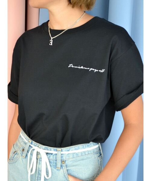 Ungrid（アングリッド）の「オーガビッツコットンエンブロイダリーTee（Tシャツ/カットソー・レディース・ブラック/ベージュ/オフホワイト・FREE）」の17枚目の写真