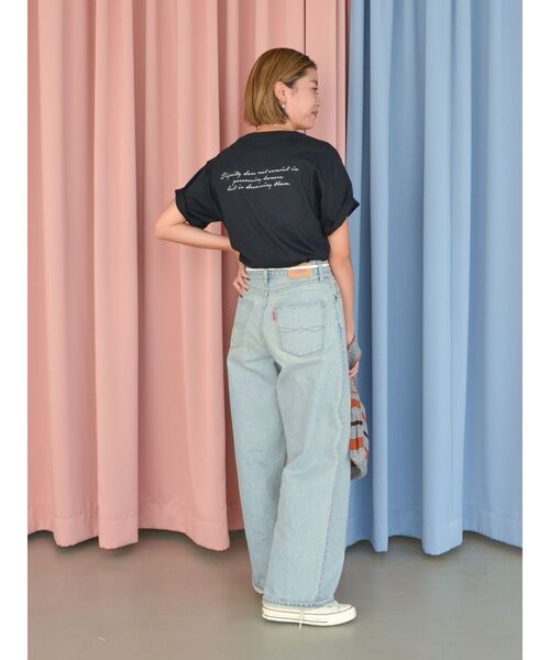 Ungrid（アングリッド）の「オーガビッツコットンエンブロイダリーTee（Tシャツ/カットソー・レディース・ブラック/ベージュ/オフホワイト・FREE）」の7枚目の写真