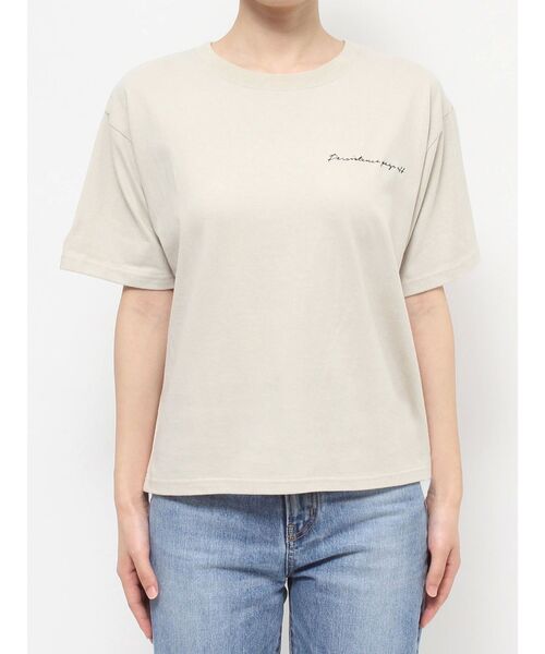 Ungrid（アングリッド）の「オーガビッツコットンエンブロイダリーTee（Tシャツ/カットソー・レディース・ブラック/ベージュ/オフホワイト・FREE）」の8枚目の写真