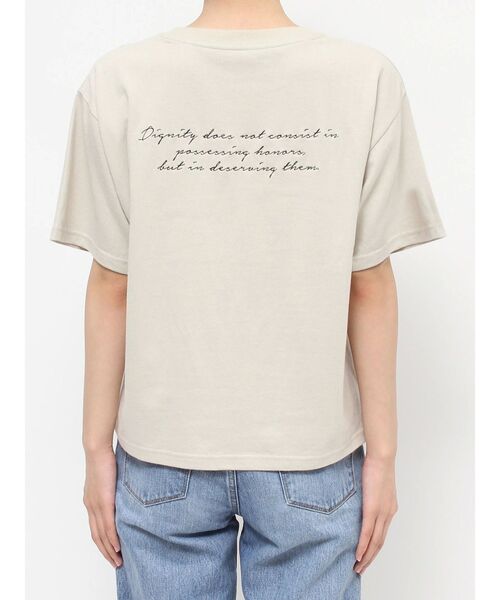 Ungrid（アングリッド）の「オーガビッツコットンエンブロイダリーTee（Tシャツ/カットソー・レディース・ブラック/ベージュ/オフホワイト・FREE）」の10枚目の写真