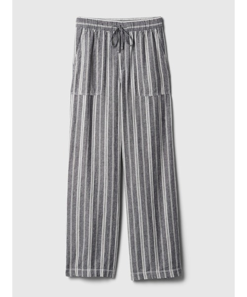 GAP(ギャップ)の「リネン混 ワイド プルオンパンツ(その他パンツ・レディース・ベージュ/ネイビー・L/S/M/XXS/XS)」の10枚目の写真