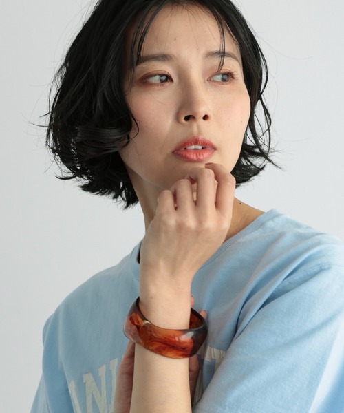 BARNYARDSTORM（バンヤードストーム）の「BARNYARDSTORM / クリアワイドバングル（バングル/リストバンド・レディース・ピンク/ブラウン/クリア・FREE）」の5枚目の写真