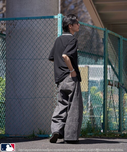 PUBLUX（パブリュクス）の「PUBLUX/パブリュクス MLB 別注 ロゴ刺繍鹿の子ポロシャツ【限定展開】（ポロシャツ・メンズ・ライトグレー/ネイビー/ブラック/チャコールグレー・SMALL/MEDIUM/LARGE）」の20枚目の写真