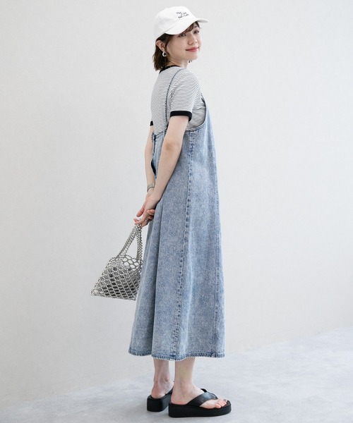 RAGEBLUE（レイジブルー）の「スリットデニムキャミワンピース（ワンピース・レディース・ブルー/ブラック・FREE）」の22枚目の写真