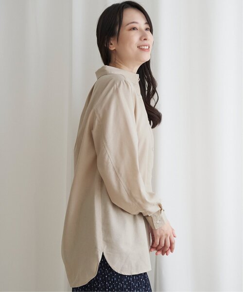 フレンチリネンMIX長袖シャツ【抗菌防臭／吸水速乾】（シャツ/ブラウス