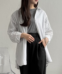 ikka | フレンチリネンMIX長袖シャツ【抗菌防臭/吸水速乾】(シャツ/ブラウス)