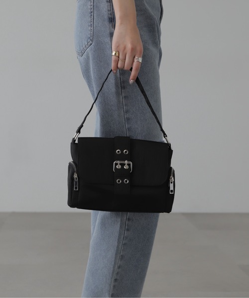 FREE'S MART(フリーズマート)の「◆ハトメベルトバッグ(ショルダーバッグ・レディース・ブラック/カーキ・フリ-)」の6枚目の写真