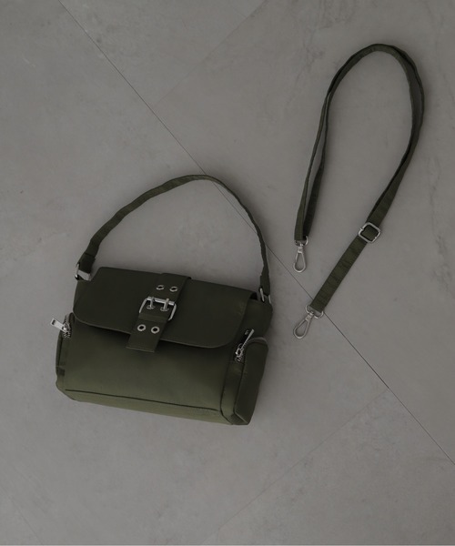 FREE'S MART(フリーズマート)の「◆ハトメベルトバッグ(ショルダーバッグ・レディース・ブラック/カーキ・フリ-)」の10枚目の写真