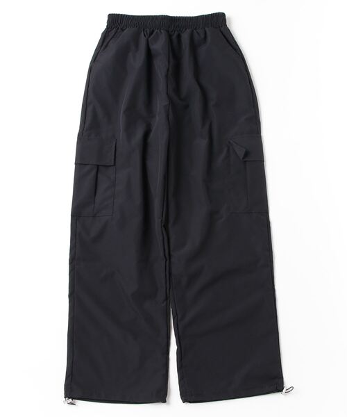 ムラサキスポーツ（ムラサキスポーツ）の「【ムラサキスポーツ限定】KOREA/コリア ナイロンカーゴパンツ ワイドルーズシルエット 韓国ストリート NZ5FKEEPER（カーゴパンツ・レディース・ブラック/カーキ/ピンク・FREE）」の7枚目の写真