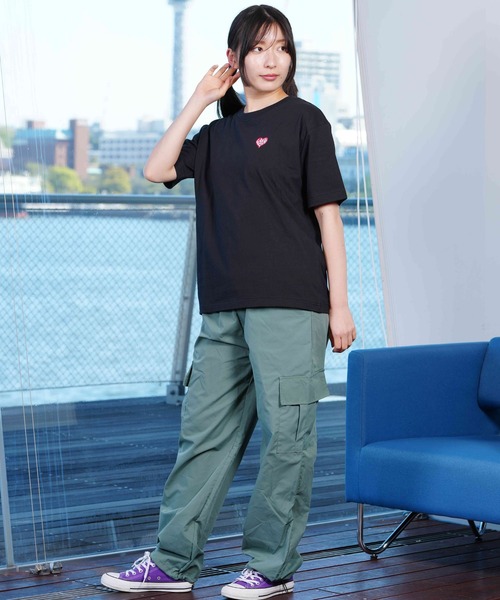 ムラサキスポーツ（ムラサキスポーツ）の「【ムラサキスポーツ限定】KOREA/コリア ナイロンカーゴパンツ ワイドルーズシルエット 韓国ストリート NZ5FKEEPER（カーゴパンツ・レディース・ブラック/カーキ/ピンク・FREE）」の16枚目の写真