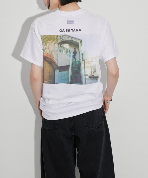 TANGTANG(タンタン)の「【TANGTANG for ADAM ET ROPE'】別注GASATANG LET'SGOCAR10 2KAINI(Tシャツ/カットソー・レディース・ホワイト・S)」の5枚目の写真
