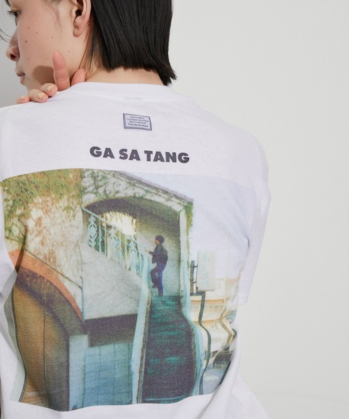 TANGTANG(タンタン)の「【TANGTANG for ADAM ET ROPE'】別注GASATANG LET'SGOCAR10 2KAINI(Tシャツ/カットソー・レディース・ホワイト・S)」の6枚目の写真