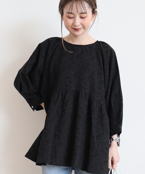 AMERICAN HOLIC(アメリカンホリック)の「ジャガード袖ボリュームチュニック(チュニック・レディース・ブラック・M/L)」の15枚目の写真