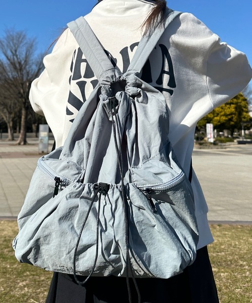 shrita（シュリータ）の「ドロストシャーリングナイロンバックパック（バックパック/リュック・キッズ・ライトブルー/ブラック/ベージュ・FREE）」の18枚目の写真