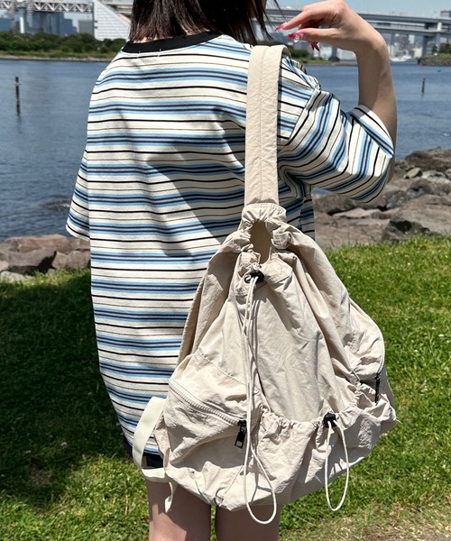 shrita（シュリータ）の「ドロストシャーリングナイロンバックパック（バックパック/リュック・キッズ・ライトブルー/ブラック/ベージュ・FREE）」の22枚目の写真