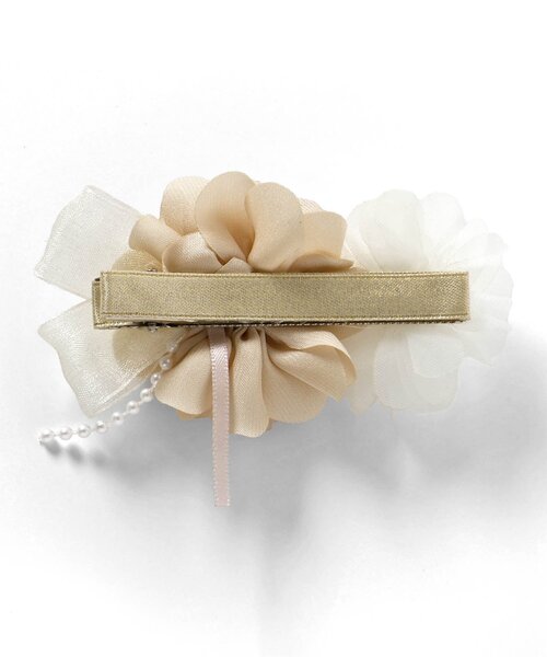 apres les cours（アプレレクール）の「お花モチーフヘアクリップ_アプレのはんなり浴衣&甚平（ヘアピン・キッズ・ベージュ・FREE）」の4枚目の写真