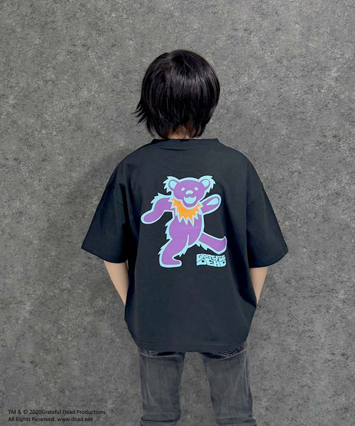 Grateful Dead（グレイトフルデッド）の「GRATEFUL DEAD　グレイトフルデッド　オーバーサイズ　半袖Tシャツ（Tシャツ/カットソー・キッズ・ブラック/ホワイト系/ベージュ/チャコール/ダークグリーン/オフホワイト/パープル/ネイビー/杢グレー/グレー系/ホワイト系1/ホワイト系2/ベージュ系/ダークグリーン系/ブラック系/オレンジ・160cm/150cm/140cm/130cm/120cm/110cm）」の7枚目の写真
