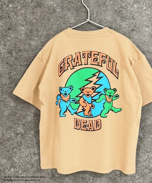 Grateful Dead（グレイトフルデッド）の「GRATEFUL DEAD　グレイトフルデッド　オーバーサイズ　半袖Tシャツ（Tシャツ/カットソー・キッズ・ブラック/ホワイト系/ベージュ/チャコール/ダークグリーン/オフホワイト/パープル/ネイビー/杢グレー/グレー系/ホワイト系1/ホワイト系2/ベージュ系/ダークグリーン系/ブラック系/オレンジ・160cm/150cm/140cm/130cm/120cm/110cm）」の11枚目の写真