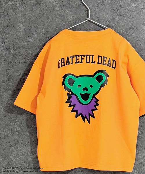 Grateful Dead（グレイトフルデッド）の「GRATEFUL DEAD　グレイトフルデッド　オーバーサイズ　半袖Tシャツ（Tシャツ/カットソー・キッズ・ブラック/ホワイト系/ベージュ/チャコール/ダークグリーン/オフホワイト/パープル/ネイビー/杢グレー/グレー系/ホワイト系1/ホワイト系2/ベージュ系/ダークグリーン系/ブラック系/オレンジ・160cm/150cm/140cm/130cm/120cm/110cm）」の16枚目の写真