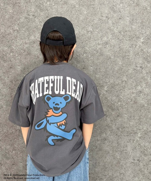 Grateful Dead（グレイトフルデッド）の「GRATEFUL DEAD　グレイトフルデッド　オーバーサイズ　半袖Tシャツ（Tシャツ/カットソー・キッズ・ブラック/ホワイト系/ベージュ/チャコール/ダークグリーン/オフホワイト/パープル/ネイビー/杢グレー/グレー系/ホワイト系1/ホワイト系2/ベージュ系/ダークグリーン系/ブラック系/オレンジ・160cm/150cm/140cm/130cm/120cm/110cm）」の9枚目の写真