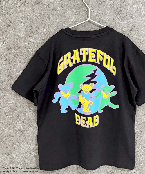 Grateful Dead（グレイトフルデッド）の「GRATEFUL DEAD　グレイトフルデッド　オーバーサイズ　半袖Tシャツ（Tシャツ/カットソー・キッズ・ブラック/ホワイト系/ベージュ/チャコール/ダークグリーン/オフホワイト/パープル/ネイビー/杢グレー/グレー系/ホワイト系1/ホワイト系2/ベージュ系/ダークグリーン系/ブラック系/オレンジ・160cm/150cm/140cm/130cm/120cm/110cm）」の6枚目の写真