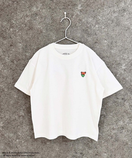 Grateful Dead（グレイトフルデッド）の「GRATEFUL DEAD　グレイトフルデッド　オーバーサイズ　半袖Tシャツ（Tシャツ/カットソー・キッズ・ブラック/ホワイト系/ベージュ/チャコール/ダークグリーン/オフホワイト/パープル/ネイビー/杢グレー/グレー系/ホワイト系1/ホワイト系2/ベージュ系/ダークグリーン系/ブラック系/オレンジ・160cm/150cm/140cm/130cm/120cm/110cm）」の17枚目の写真