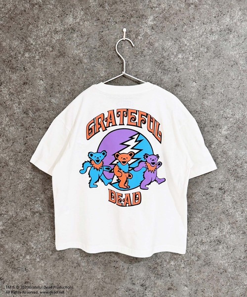 Grateful Dead（グレイトフルデッド）の「GRATEFUL DEAD　グレイトフルデッド　オーバーサイズ　半袖Tシャツ（Tシャツ/カットソー・キッズ・ブラック/ホワイト系/ベージュ/チャコール/ダークグリーン/オフホワイト/パープル/ネイビー/杢グレー/グレー系/ホワイト系1/ホワイト系2/ベージュ系/ダークグリーン系/ブラック系/オレンジ・160cm/150cm/140cm/130cm/120cm/110cm）」の20枚目の写真