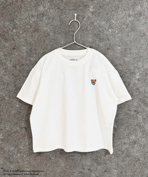 Grateful Dead（グレイトフルデッド）の「GRATEFUL DEAD　グレイトフルデッド　オーバーサイズ　半袖Tシャツ（Tシャツ/カットソー・キッズ・ブラック/ホワイト系/ベージュ/チャコール/ダークグリーン/オフホワイト/パープル/ネイビー/杢グレー/グレー系/ホワイト系1/ホワイト系2/ベージュ系/ダークグリーン系/ブラック系/オレンジ・160cm/150cm/140cm/130cm/120cm/110cm）」の19枚目の写真