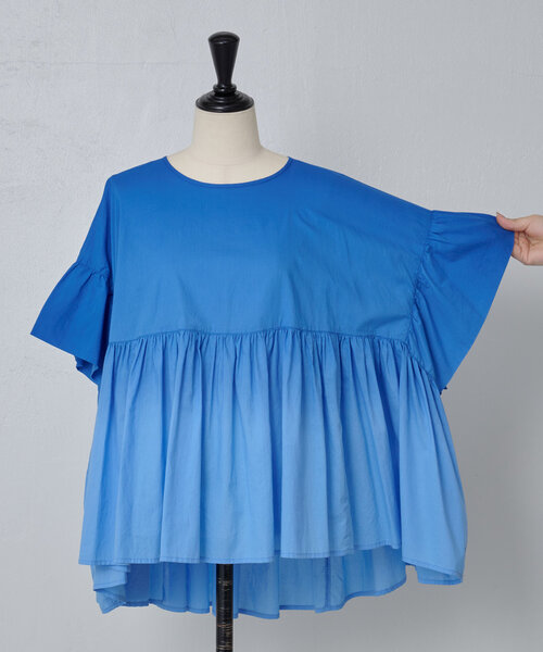 【美品】BEARDSLEY ビアズリー レイヤードシャツ ブラウス ブルー BEARDSLEY（ビアズリー）の「レイヤードシャツ（シャツ/ブラウス