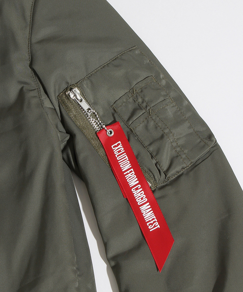 WEGO（ウィゴー）の「WEGO/パデッドロングMA-1（ミリタリージャケット・メンズ・ブラック/カーキ・MEDIUM/LARGE）」の7枚目の写真