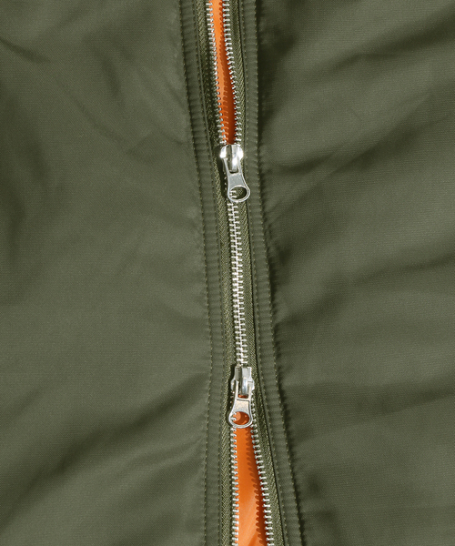 WEGO（ウィゴー）の「WEGO/パデッドロングMA-1（ミリタリージャケット・メンズ・ブラック/カーキ・MEDIUM/LARGE）」の8枚目の写真