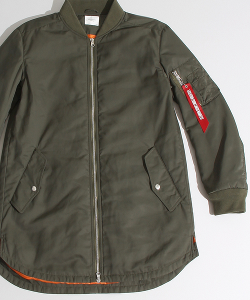 WEGO（ウィゴー）の「WEGO/パデッドロングMA-1（ミリタリージャケット・メンズ・ブラック/カーキ・MEDIUM/LARGE）」の12枚目の写真
