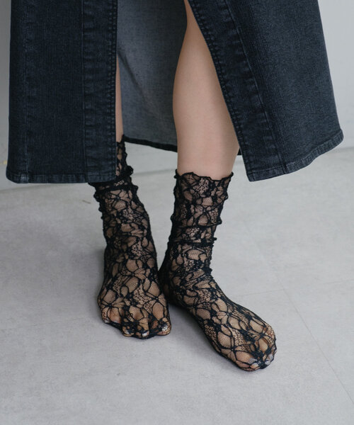 Kastane（カスタネ）の「レースソックス（ソックス/靴下・レディース・ホワイト/ブラック・FREE）」の12枚目の写真