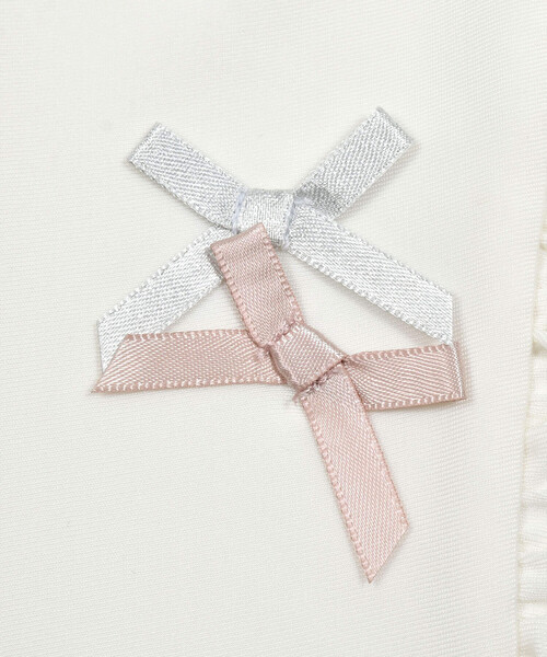 SLAP SLIP（スラップスリップ）の「ジップ付き胸リボンフリルラッシュガード(90~140cm)（ラッシュガード・キッズ・ホワイト/ピンク・100cm/120cm/130cm/140cm/90cm/110cm）」の5枚目の写真