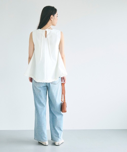 coca（coca）（コカ）の「ホイップフリルAラインブラウス（シャツ/ブラウス・レディース・ホワイト/ブラック/ドット・M/L/S）」の16枚目の写真