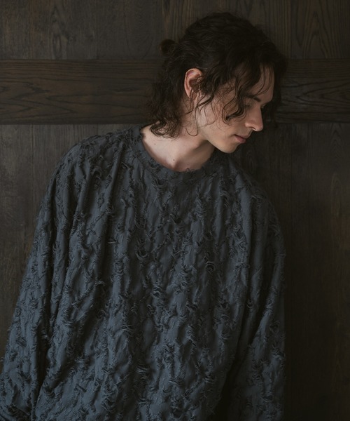 CASPER JOHN（キャスパージョン）の「Damage long T-shirts/ダメージロンT（Tシャツ/カットソー・メンズ・ホワイト/ブラック/グレー・LARGE/MEDIUM/SMALL/X-SMALL）」の17枚目の写真