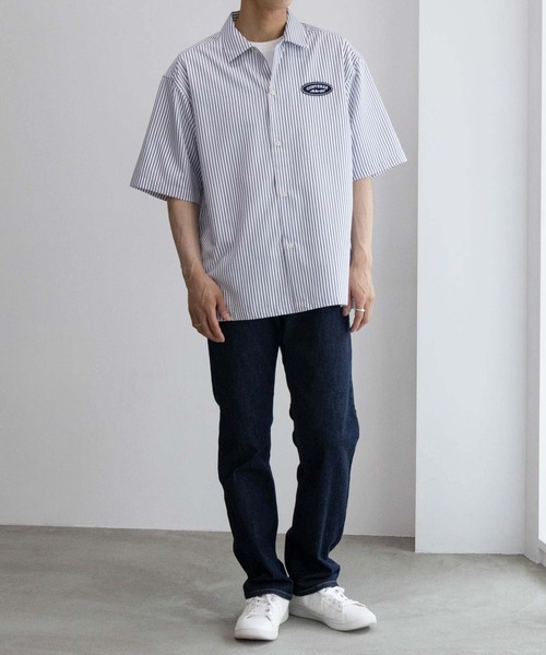 CONVERSE(コンバース)の「CONVERSE ストライプワッペンシャツ(シャツ/ブラウス・メンズ・ホワイト/ネイビー・M/L/XL)」の17枚目の写真