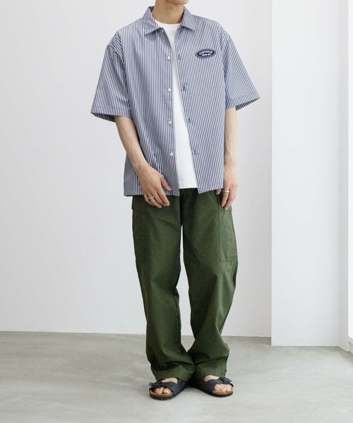 CONVERSE(コンバース)の「CONVERSE ストライプワッペンシャツ(シャツ/ブラウス・メンズ・ホワイト/ネイビー・M/L/XL)」の10枚目の写真