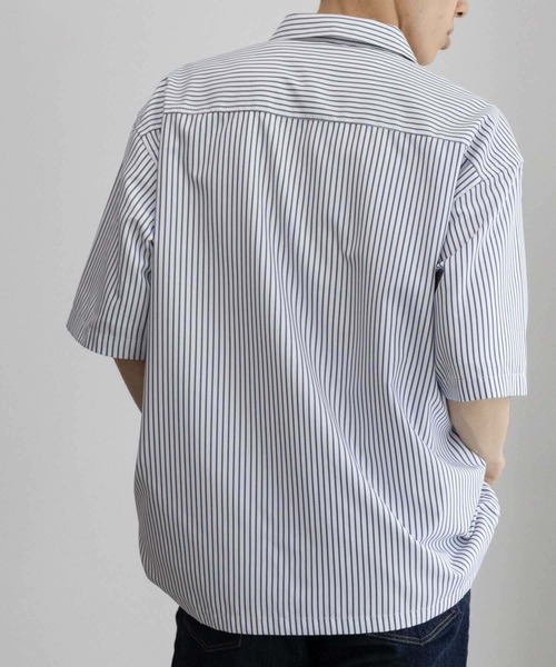CONVERSE(コンバース)の「CONVERSE ストライプワッペンシャツ(シャツ/ブラウス・メンズ・ホワイト/ネイビー・M/L/XL)」の5枚目の写真